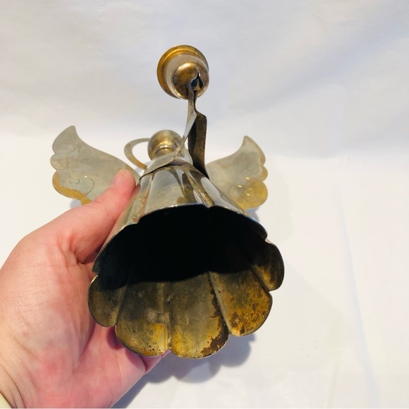 Vintage Silver plated ANGEL CANDLESTICK HOLDER /Tree Topper Christmas Decoration - Picture 7 of 7